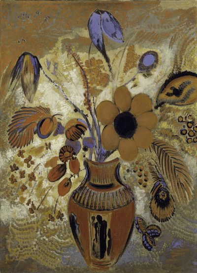 Vase étrusque avec des fleurs - Odilon Redon